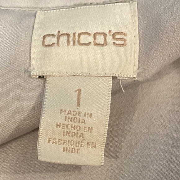 CHICO’S - jacket: velvet open silver lined l/s w designed silver beads - 1 / 12 - Picture 5 of 16